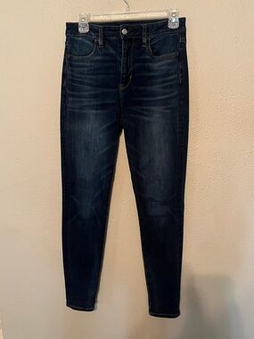 American Eagle Outfitters Dark Indigo Stretch Jeans - Super Hi-Rise Jegging